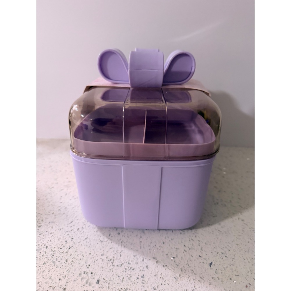 Mystic Art Supplies Multilevel Storage Box Purple Bow Handle Removable Tray NEW - Picture 4 of 4